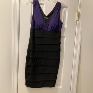 Enfocus size 8 purple and black dress